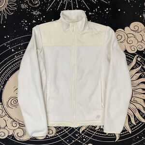 Aeropostale Fleece Jacket Full Zip Womens XL White Casual Preppy Cottage